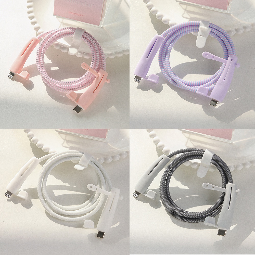 Dụng Cụ Quấn Bảo Vệ Cáp Sạc 4 Trong 1 Tương Thích Với 1 Điện Thoại / android / type c Cổng usb Sang Cổng type c