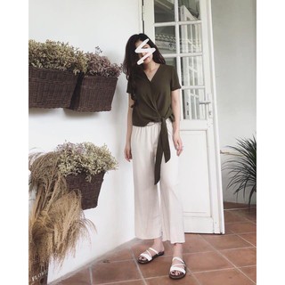 áo vạt chéo thắt nơ