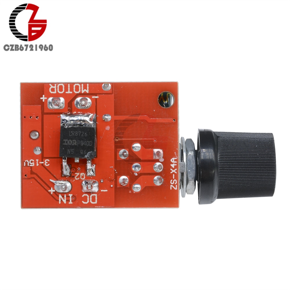 5A Mini PWM DC Motor Speed Controller 3V-35V Speed Regulator Control Switch LED Dimmer DC 5V 12V 24V