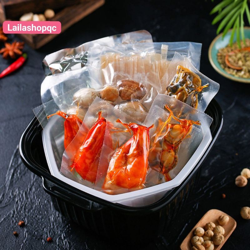 Lẩu tự sôi hải sản full topping tôm bào ngư ngao bạch tuộc lau tu soi chua cay