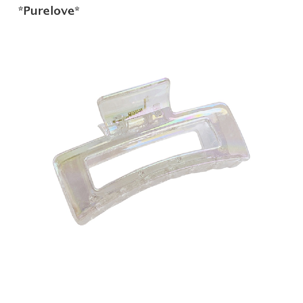 Kẹp Tóc Càng Cua Bằng Acrylic Màu Trơn Kiểu Retro Pháp
