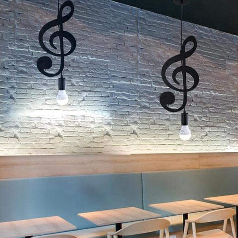 Mặt Dây Đèn Trần Hình Nốt Nhạc Cho Quán Bar / Studio / Phòng Ăn (C)