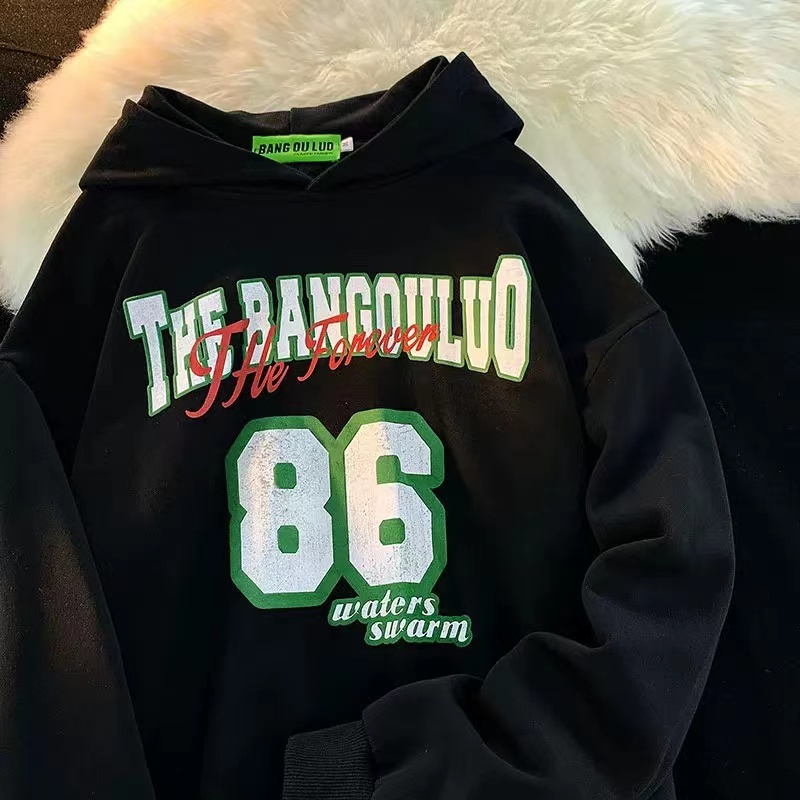 NRVP Áo Hoodie Tay Dài Oversize In Họa Tiết Phong Cách Hàn Quốc Kiểu Mới Cho Nam / Nữ