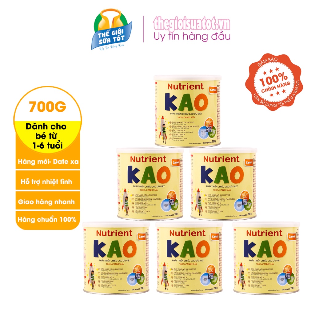 Combo 6 lon Sữa Nutrient Kao 700g