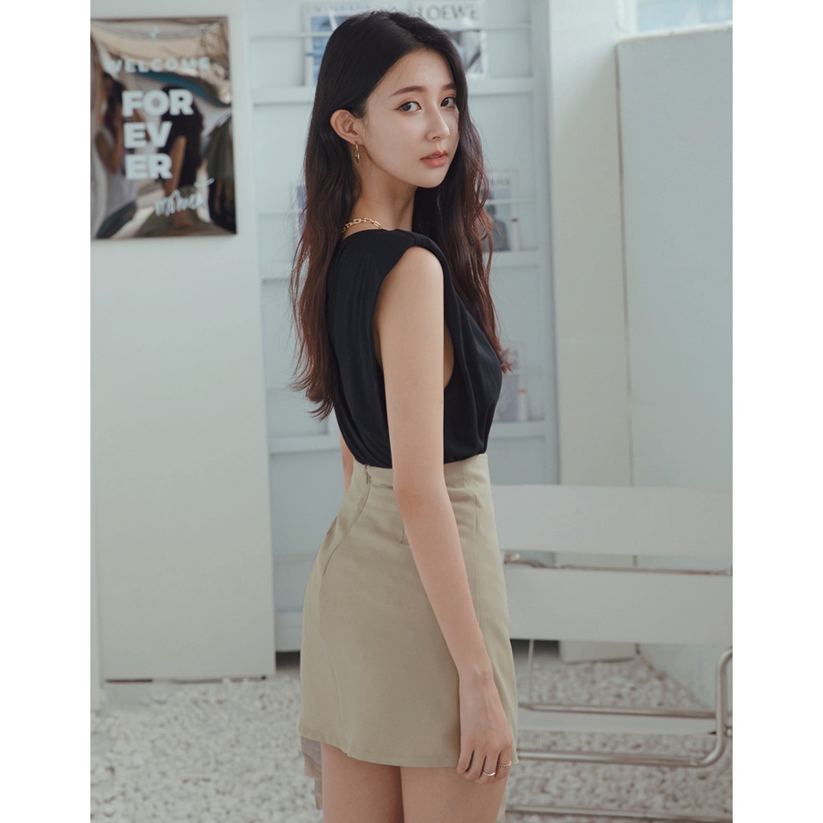 Quần váy đắp chéo thắt nơ hông nữ Air Space 2121822008