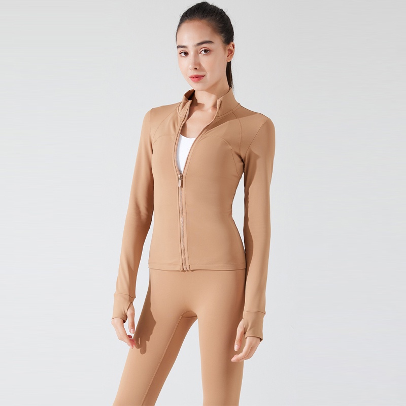 Lululemon Áo Khoác Lông Dày Giữ Ấm Thoáng Khí Có Khóa Kéo yc166