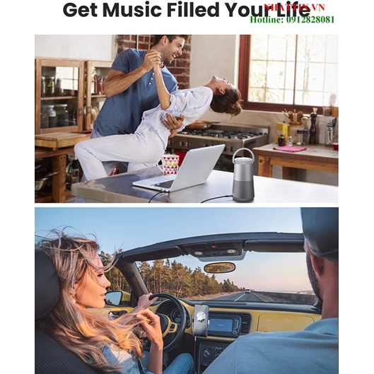 Cáp âm thanh AUX 3.5mm 2 đầu dương 4 cực bện nylon hỗ trợ mic Ugreen cao cấp