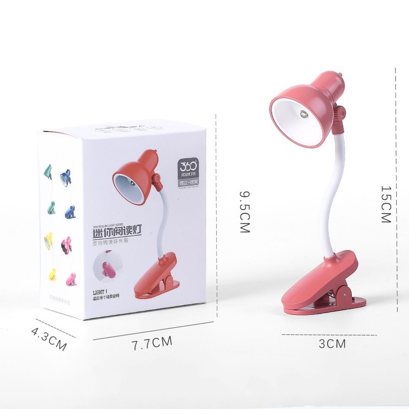 Đèn LED Đọc Sách Mini Cổ Ngỗng Linh Hoạt Kèm Kẹp Tùy Chỉnh Tiện Dụng
