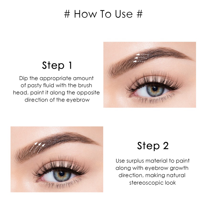 Mascara trang điểm chân mày Qjbest lâu trôi chống thấm nước và mồ hôi không lem nhòe