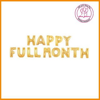 [ Ảnh Thật ] Bộ bóng chữ Happy full month màu vàng