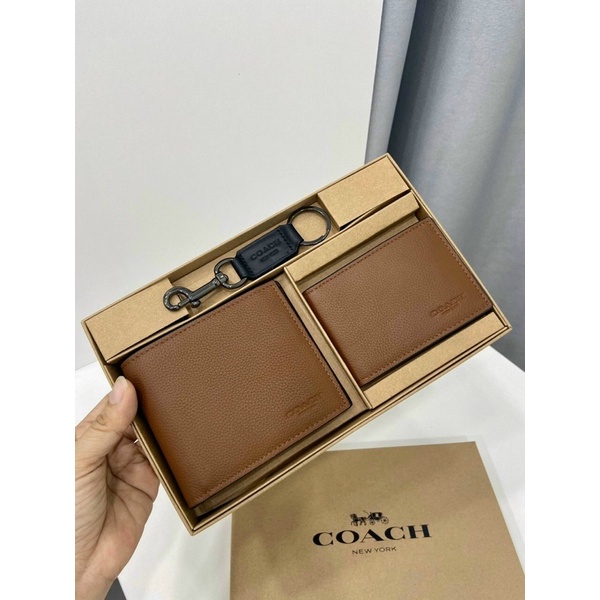 Ví Coach nam kèm khoá mua 1 được 2