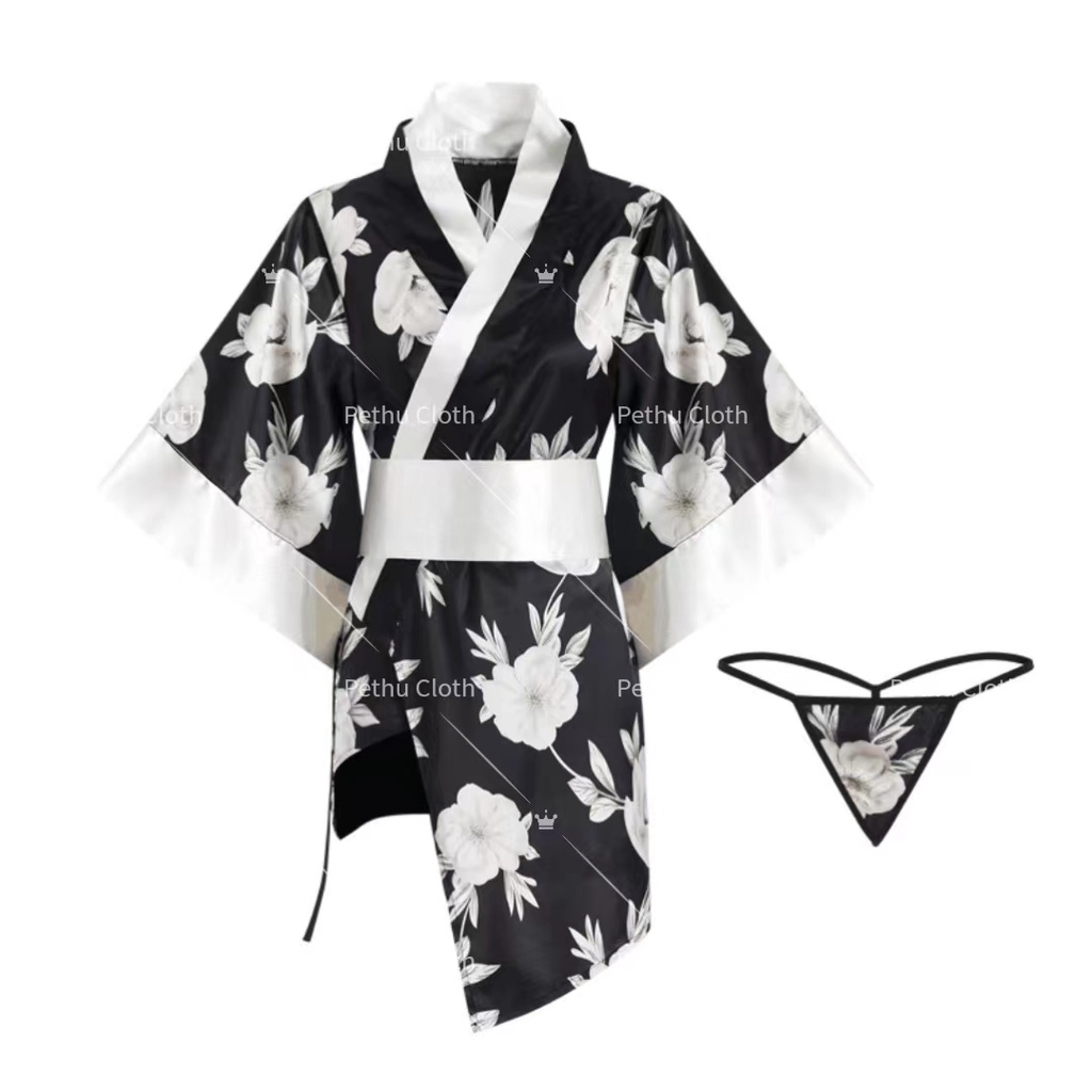 （Q1,HCM）kimono nhật bảnSexy Đồ Ngủ Áo Choàng Ngủ In Họa Tiết Gợi Cảm Cho Nữ 40-67kg---020