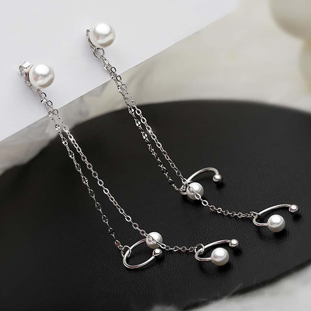 Bông Tai Dáng Dài Phối Tua Rua Phong Cách Hàn Quốc|Khuyên Vành Tai Màu Sắc Thời Trang