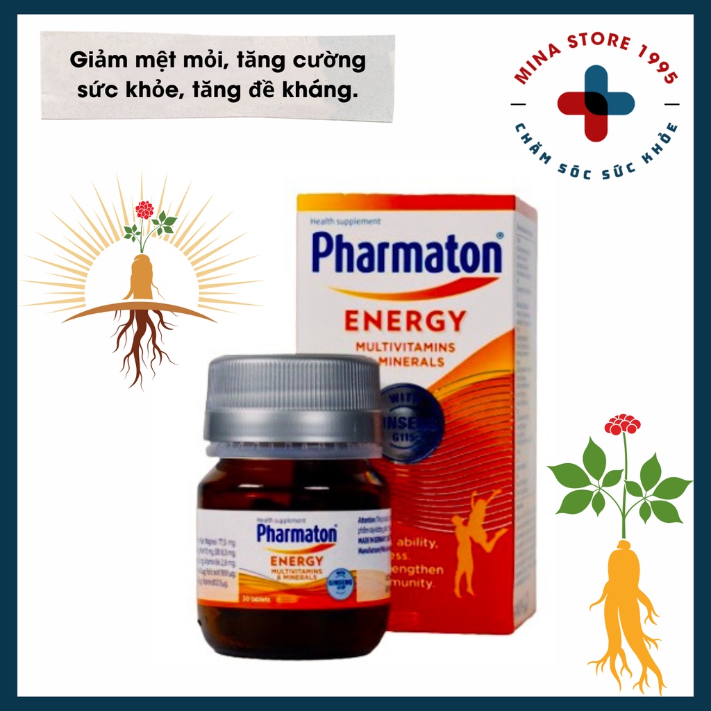 PHARMATON Energy  - Bổ sung vitamin & khoáng chất với nhân sâm