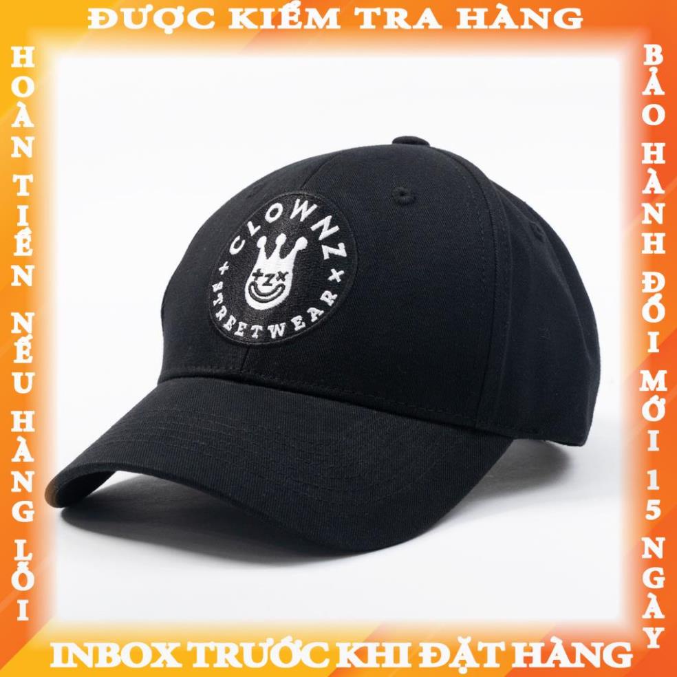 Mũ lưỡi trai đen local brand unisex Clownz Original Smile Face Cap V1 jongdu