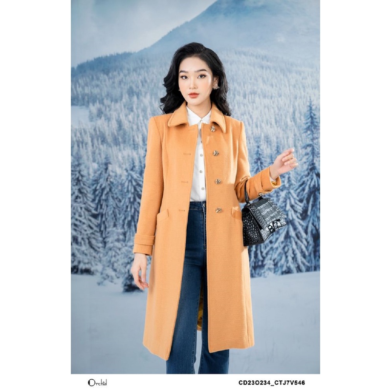 Áo khoác Mangto Dạ ép không xù Orchid CD23O234