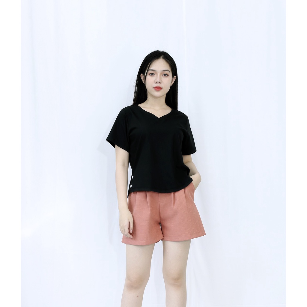 Quần vải MANGBộ đồ Quần Đùi Áo Kiểu O Áo vải LỤA cao cấp (Quần cam đất áo trắng và đen) - ĐẲNG CẤP QUÝ PHÁI