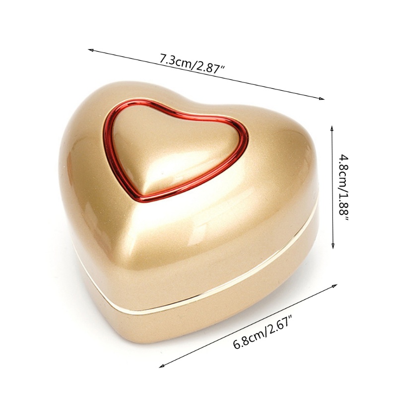 Hộp Đựng Nhẫn Đính Hôn Có Đèn LED Hình Trái Tim Giá Đỡ