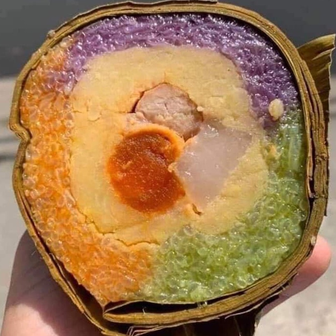 BÁNH TÉT TRÀ CUÔN NGŨ SẮC ĐÒN 600GR