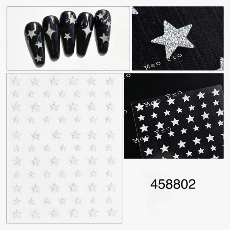 ( phụ kiện nail) sticker - dán trang trí móng phản quang