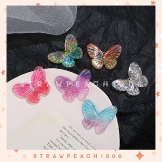 Charm bướm màu hologram làm móc khóa, phụ kiện, handmade - strawpeach1306