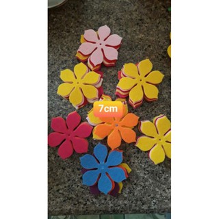 Hoa vải nỉ dập sẵn 7cm