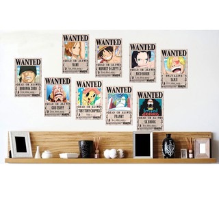 Áp phích dán tường trang trí nội thất hình nhân vật Luffy Anime