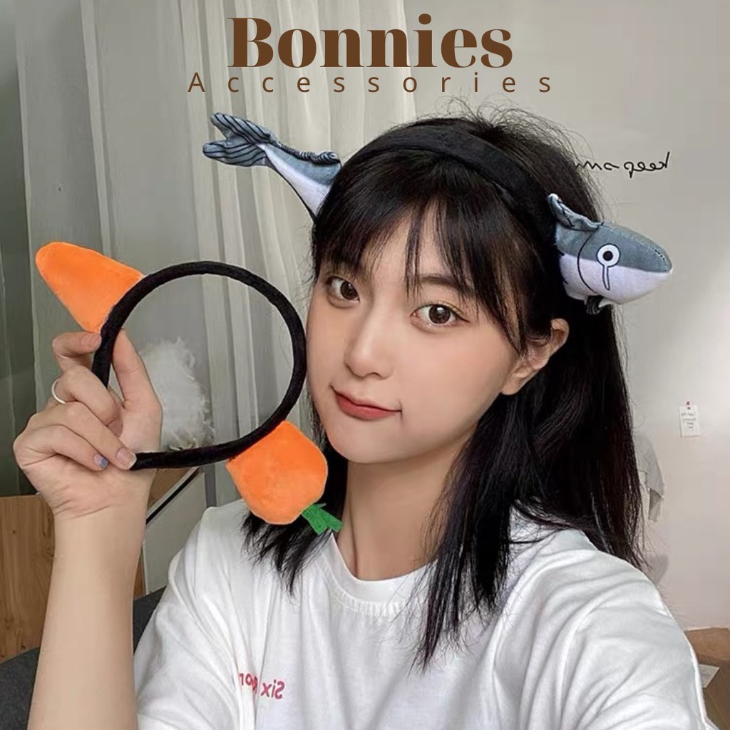 Bờm tóc hình cá Băng đô, Cài tóc rửa mặt trang điểm hình cà rốt cute dễ thương BA104 Bonnies accessories
