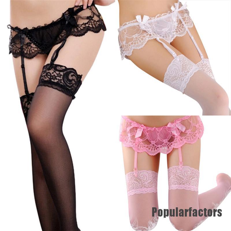 Quần Lót Ren Có Đai Bít Tất Quyến Rũ Cho Nữ