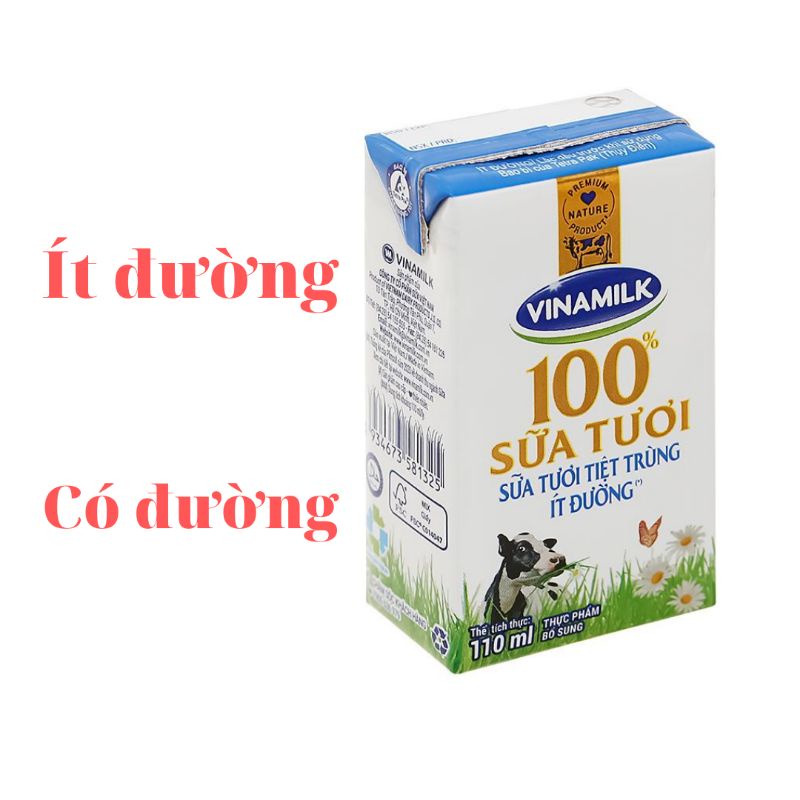 Combo 24 hộp sữa tươi tiệt trùng Vinamilk 110ml (6lốc x4hộp)