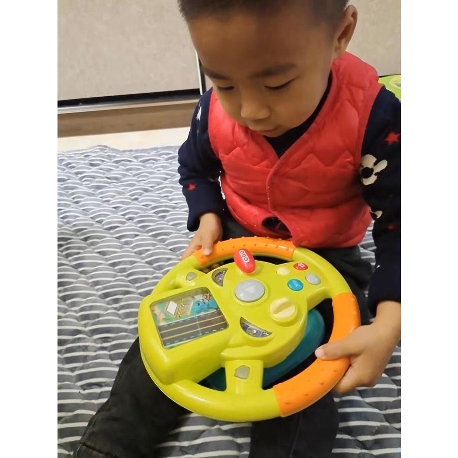 Vô lăng chơi game cho bé Little Driver mô hình vô lăng gắn xe ô tô có nhạc Thegioidochoi1104