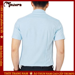 Áo Sơ Mi Nam Ngắn Tay 💝FREESHIP50K💝 Dáng Ôm Body Chất Vải Kate Không Nhăn Không Xù TRUMP3