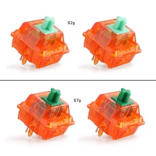 Công tắc bàn phím cơ Switch Equalz C3 Tangerine V2 5 pin Linear 62g | 67g