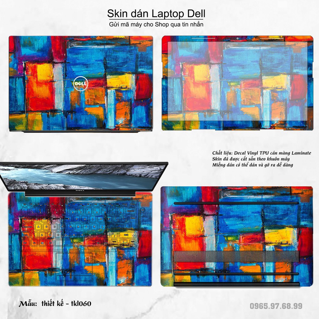 Skin dán Laptop Dell in hình thiết kế nhiều mẫu 7 (inbox mã máy cho Shop)