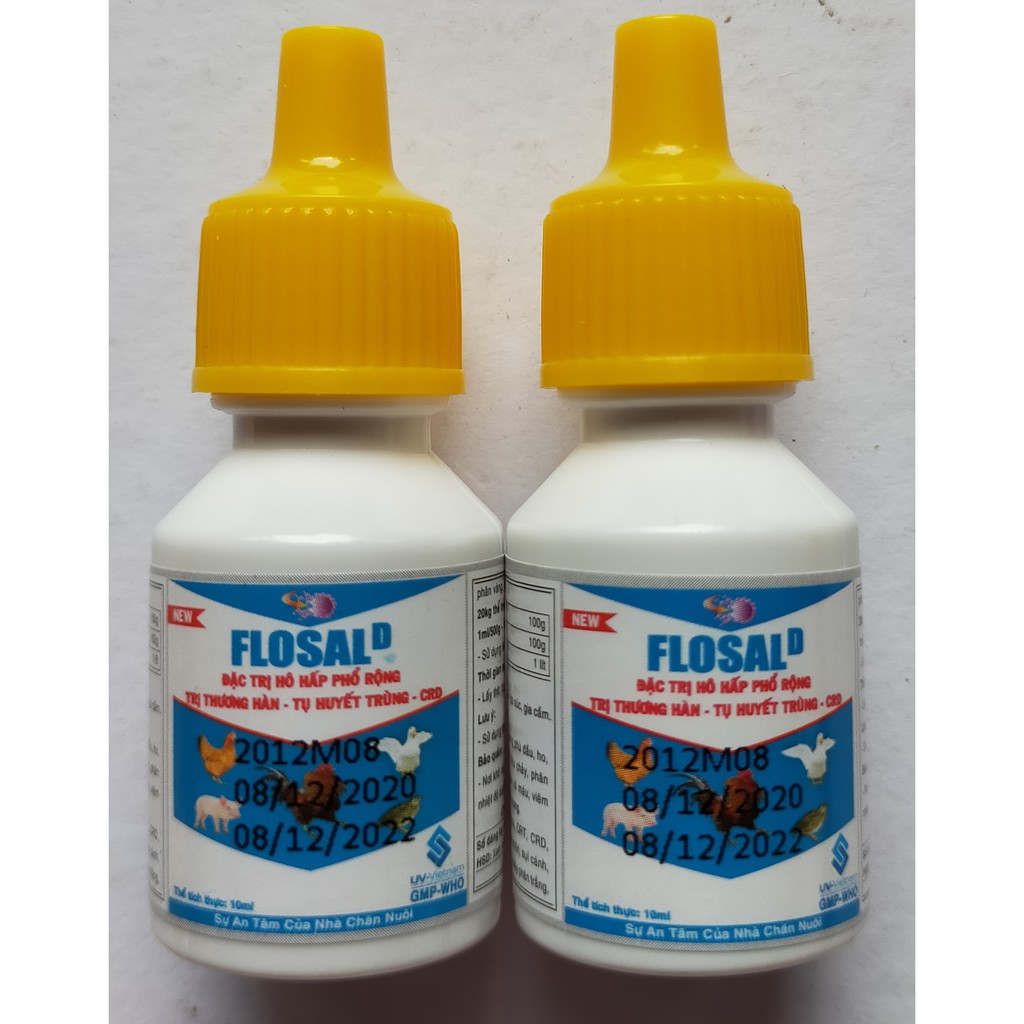 1 hộp 10 lọ Flosal D 10ml Hàng việt nam chất lượng tốt dùng cho gia cầm, gà chọi, chim cảnh