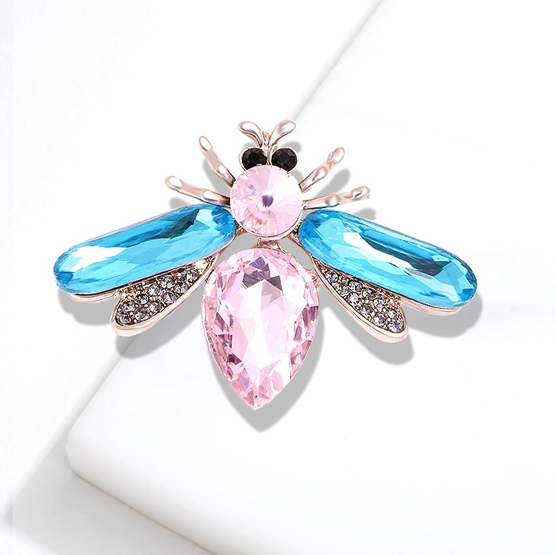 Ghim Cài Áo Hình Chú Ong Đính Pha Lê Dễ Thương Cho Nam Và Nữ