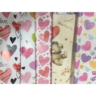 COMBO 5 GIẤY GÓI QUÀ MẪU 14/2 VALENTINE ( CHỌN MẪU INBOX SHOP )