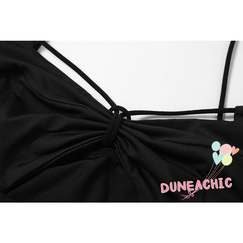 DUNEA Áo Croptop Hai Dây Kiểu Dáng Quyến Rũ Cho Nữ