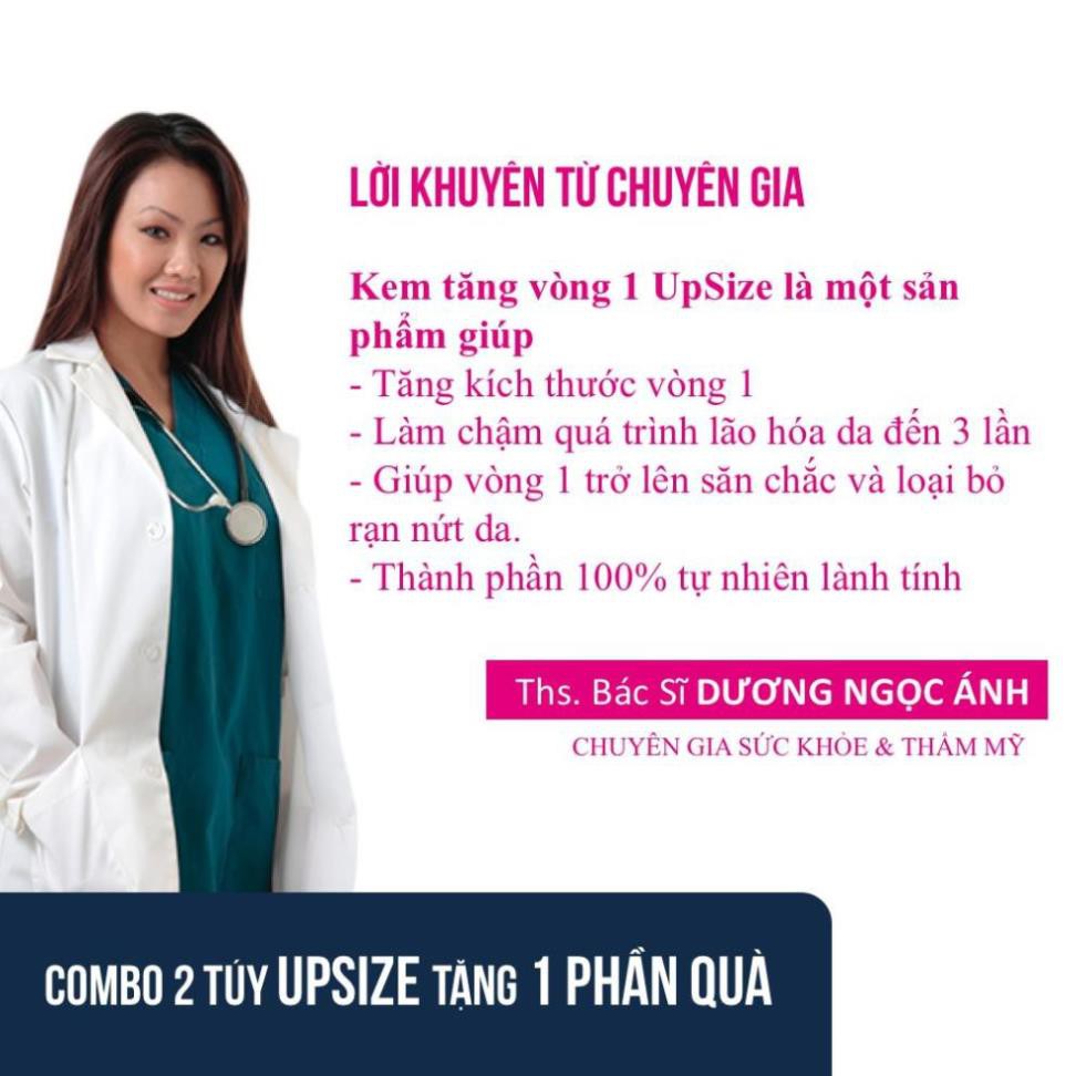 Combo 3 Tuýp - Kem nở ngực Upsize của Nga (Hiệu quả sau 7 ngày) TẶNG 1 Bút tẩy trắng răng siêu tốc Dazzing Whitening