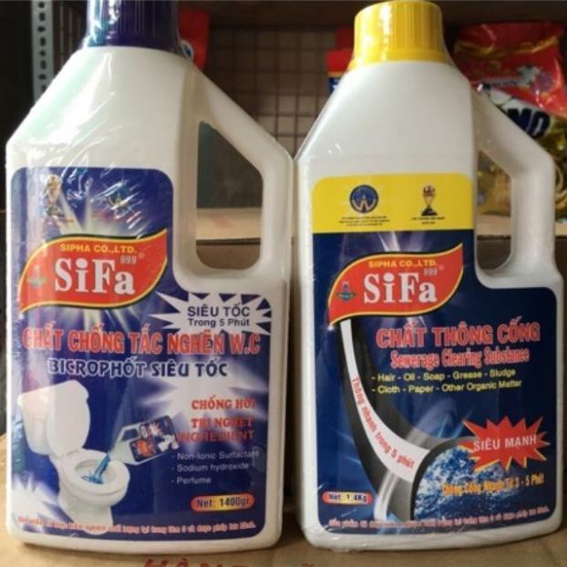 Chai Thông Bồn Cầu Cống Cực Mạnh 1400ml – chất chống tắc nghẽn cấp tốc