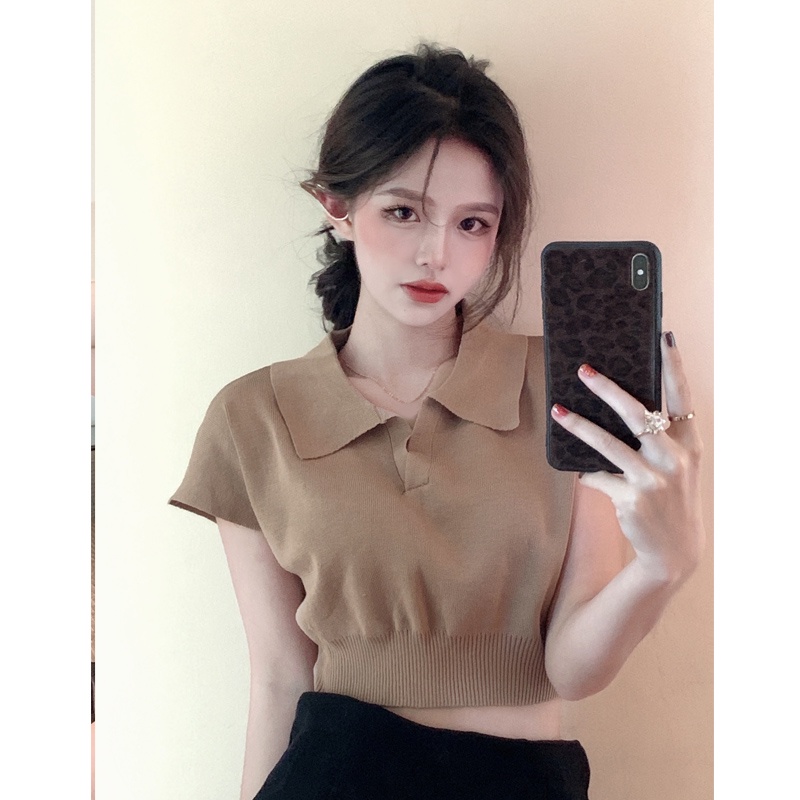 NRVP Áo Khoác Cardigan Dệt Kim Tay Ngắn Dáng Rộng Thiết Kế Mới Thời Trang Theo Phong Cách Hàn Quốc