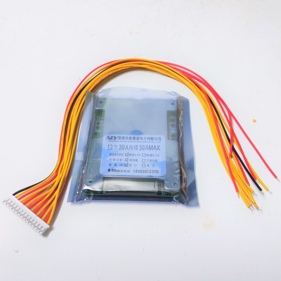 Mạch 13S 48V 50A MAX. Mạch xả cao, ổn định Chuyên dùng đóng bình pin Lithium xe điện 48V - 54,6V