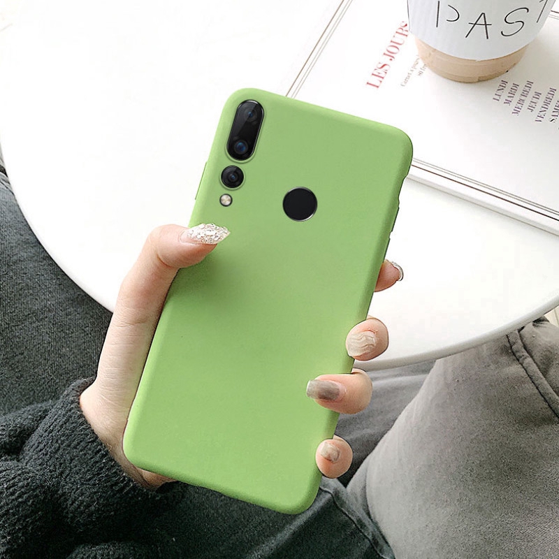 Ốp điện thoại dẻo màu xanh matcha xinh xắn cho Huawei Nova 4 4e 3 3i 3e Y9 Y7 Pro Y6 Pro 2019 Y Max