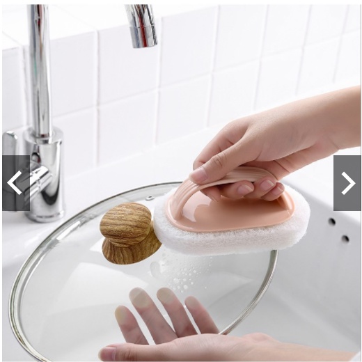 [HÀNG CÓ SẴN] Cọ bếp có tay cầm bọt biển  - Cọ bàn là trà tường, cọ bồn rửa mặt, cọ bồn rửa bát rửa tay