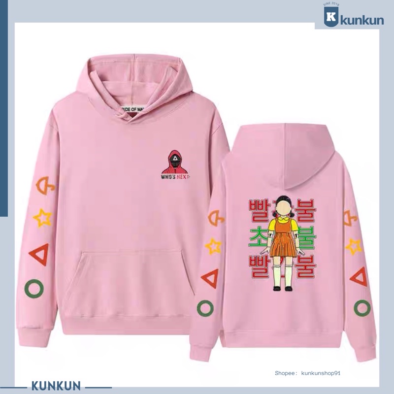 Áo Squid Game Trò Chơi Con Mực - Áo Hoodie Squid Game Form Dáng Rộng Nam Nữ