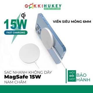 Đế sạc không dây MagSafe 15W Qi cho điện thoại Samsung Huawei Oppo, Iphone từ Iphone 8 đến 12 pro max
