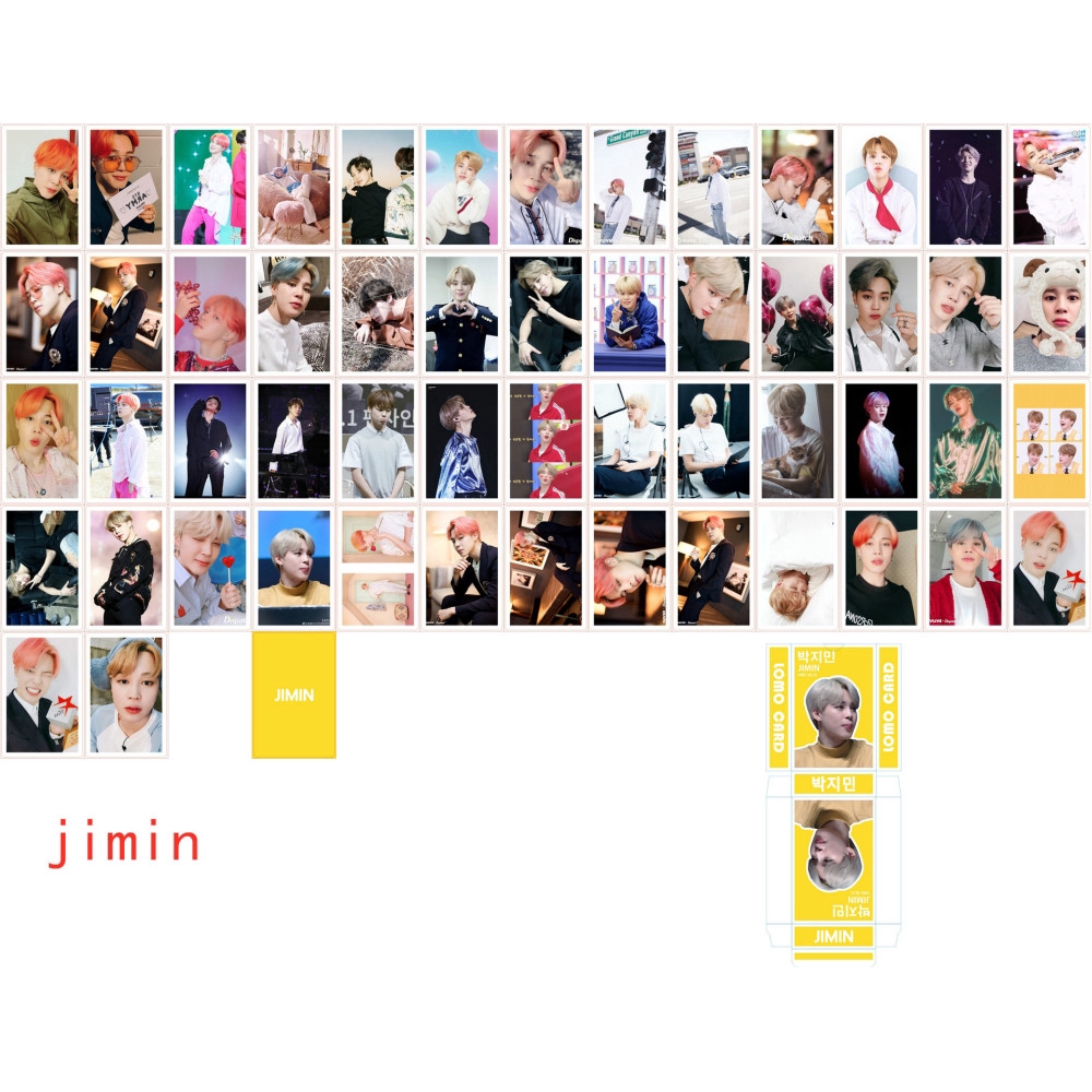 Ready stock 54PCS/set KPOP BTS Paper Lomo Card World Collective Photo Cards Group