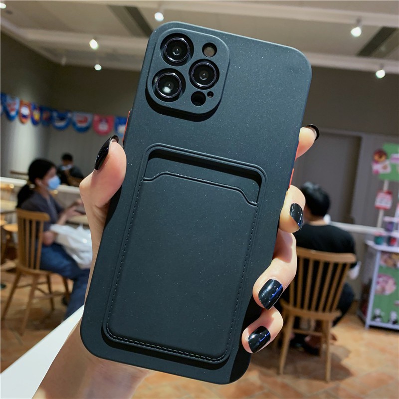 Original Card Bag Candy Color Phone Case For iPhone 12 Pro Max 11 12 Mini XR XS Max X 7 8 Plus 11 Pro Shockproof Protector Cover