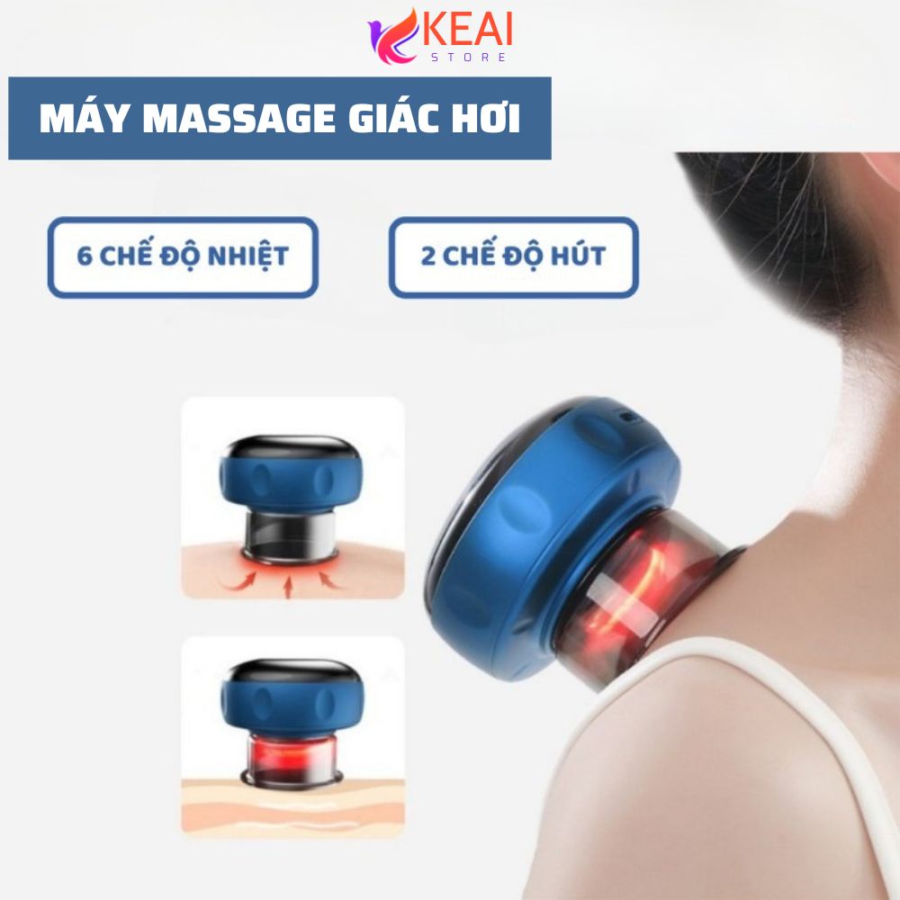 Máy Giác Hơi, Máy Massage 12 Chế Độ Giảm Mệt Mỏi Thoải Mái Hoạt Động Bằng Điện Thông Minh