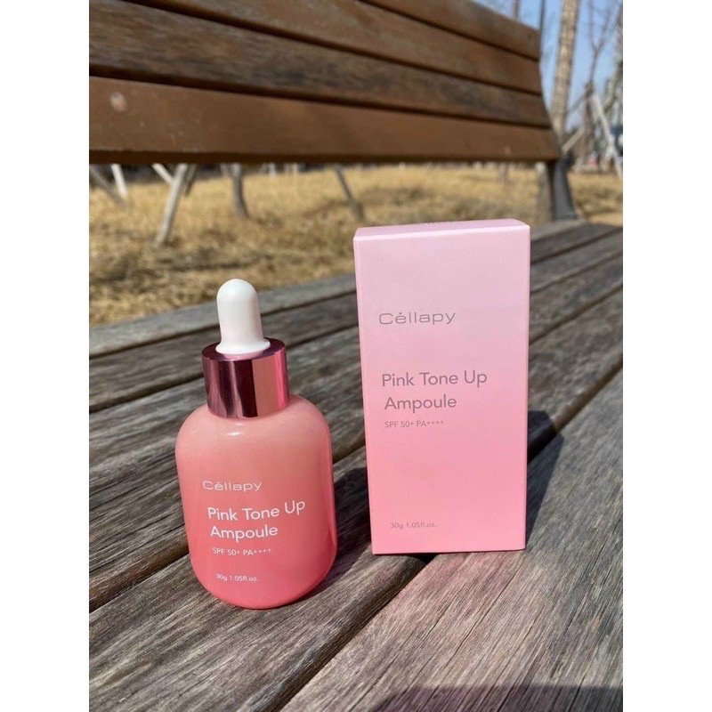 SERUM DƯỠNG TRẮNG CĂNG BÓNG NÂNG TONE DA CELLAPY PINK TONE UP AMPOULE